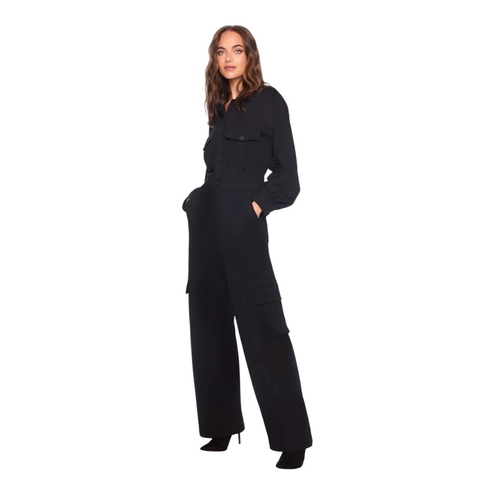 SUSANA MONACO Women’s Cargo Long sleeve jumpsuit, Size Small NWOT